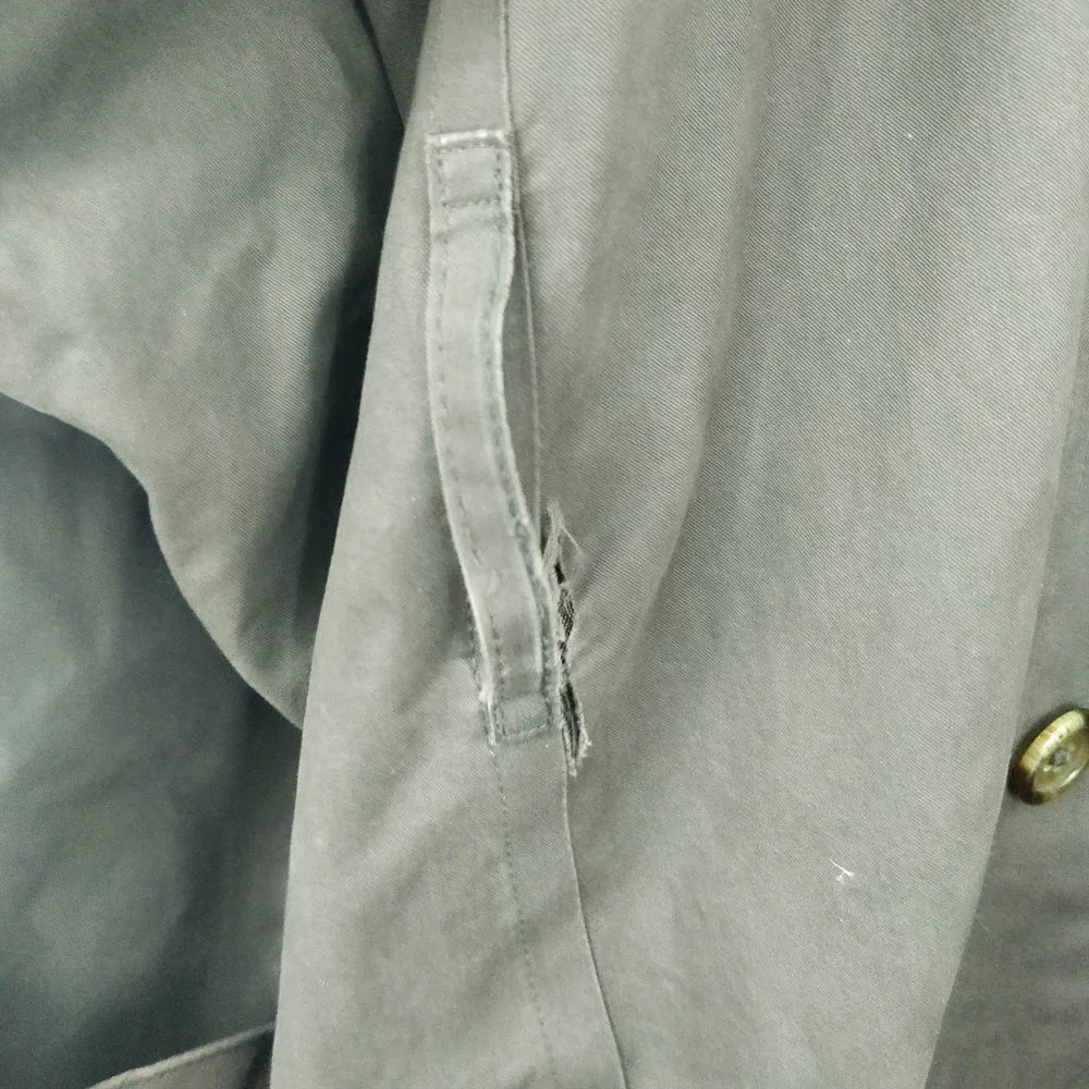 Vintage Burberry Olive Nova Check Coat with Liner